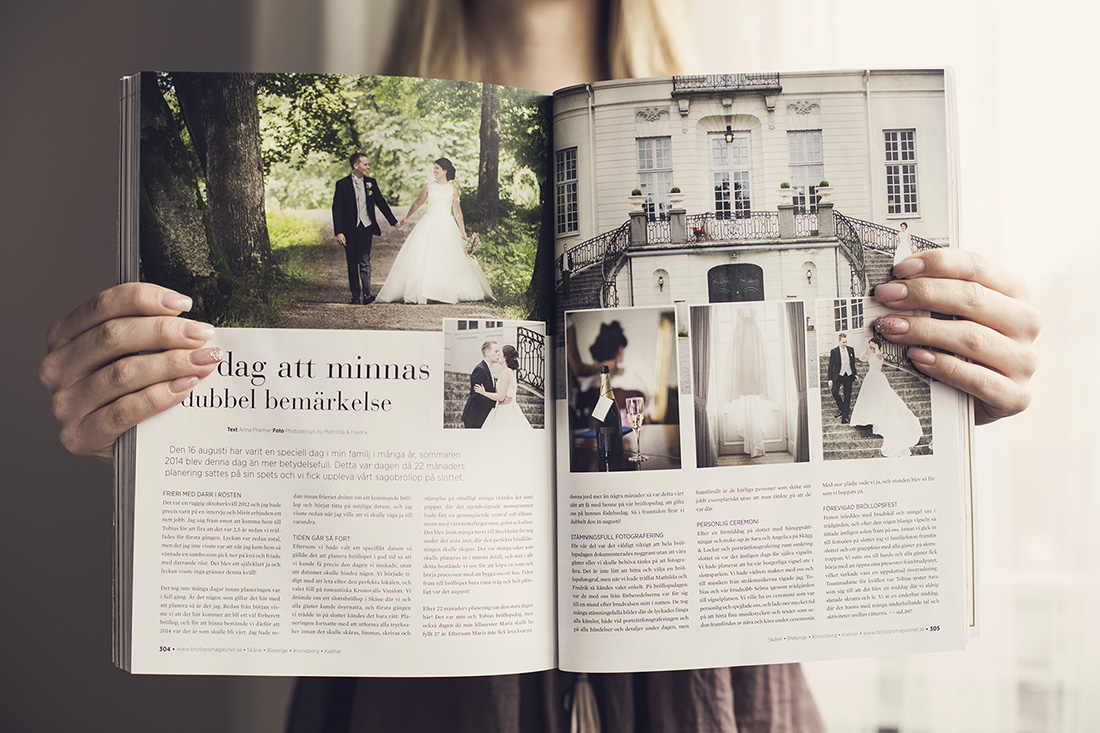 Bröllop på Kronovalls vinslott – Publicerat i Bröllopsmagasinet